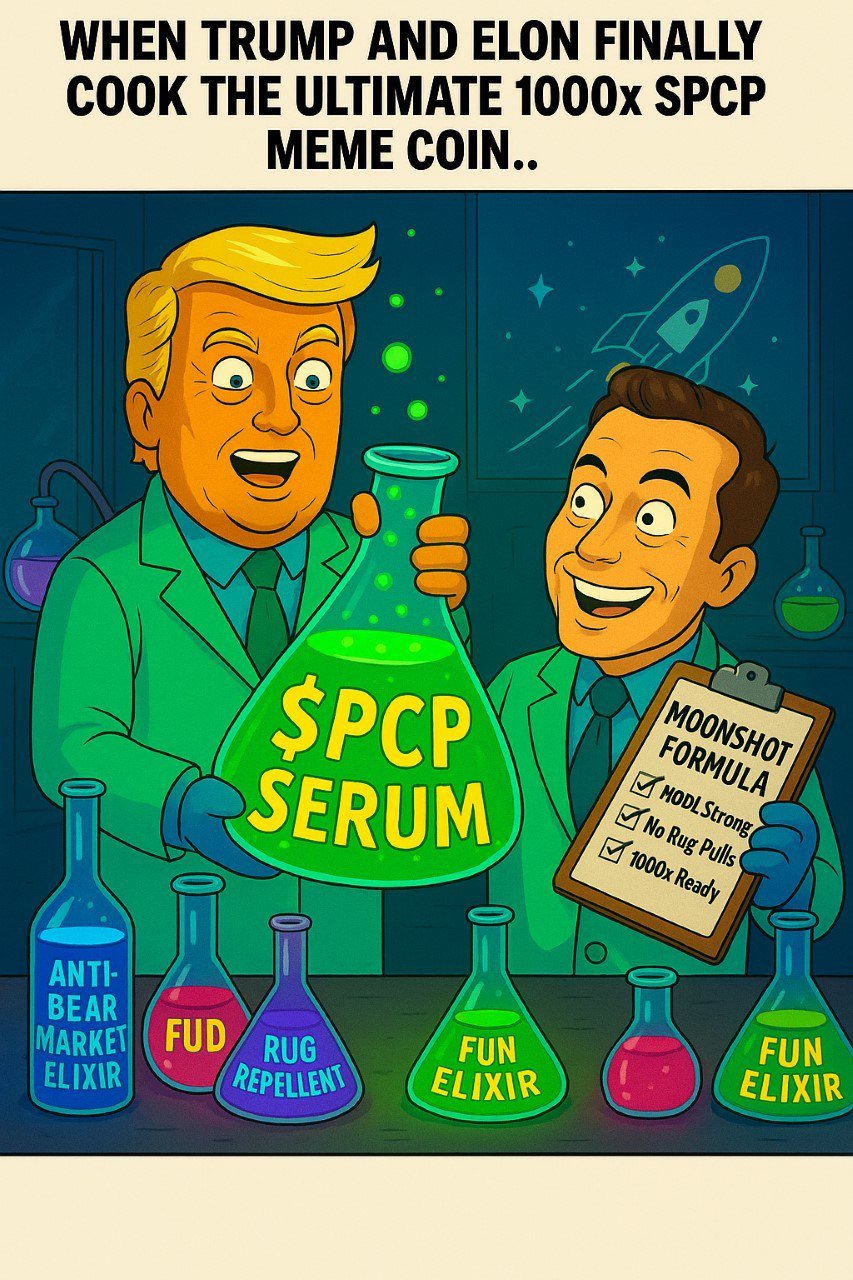 “$PCP Serum is live and ready available for you all don’t fade Trump and Elon finally cook the ultimate 1000x $PCP meme coin..