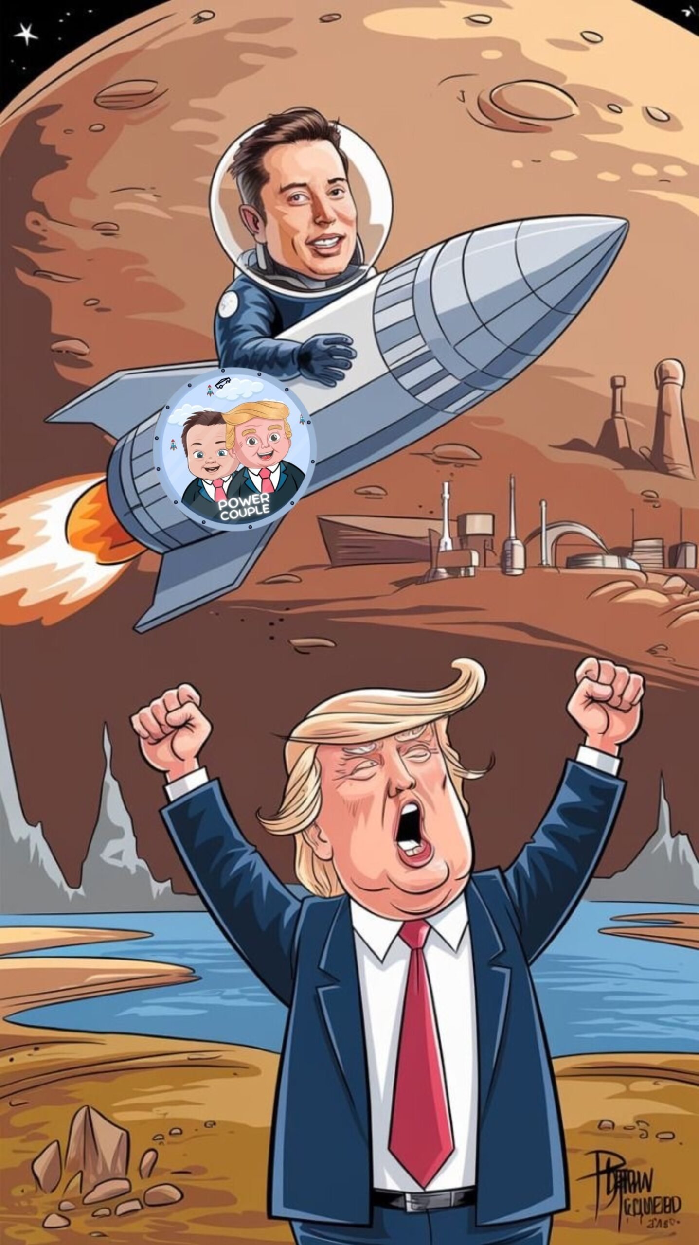 Power couple to the moon