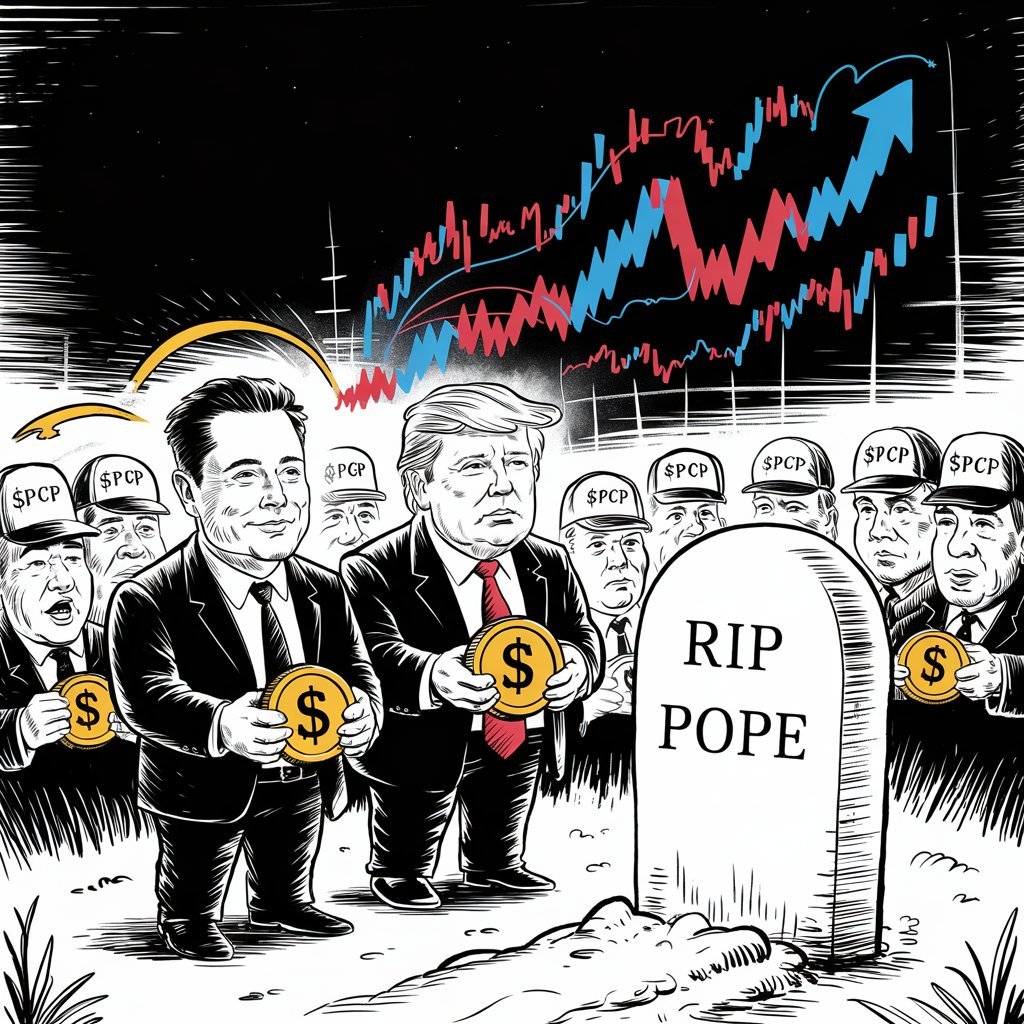PCP just said RIP to the Pope — we’re burying the old ways and resurrecting a new era of crypto dominance. $PCP is rising while the rest stay six feet under