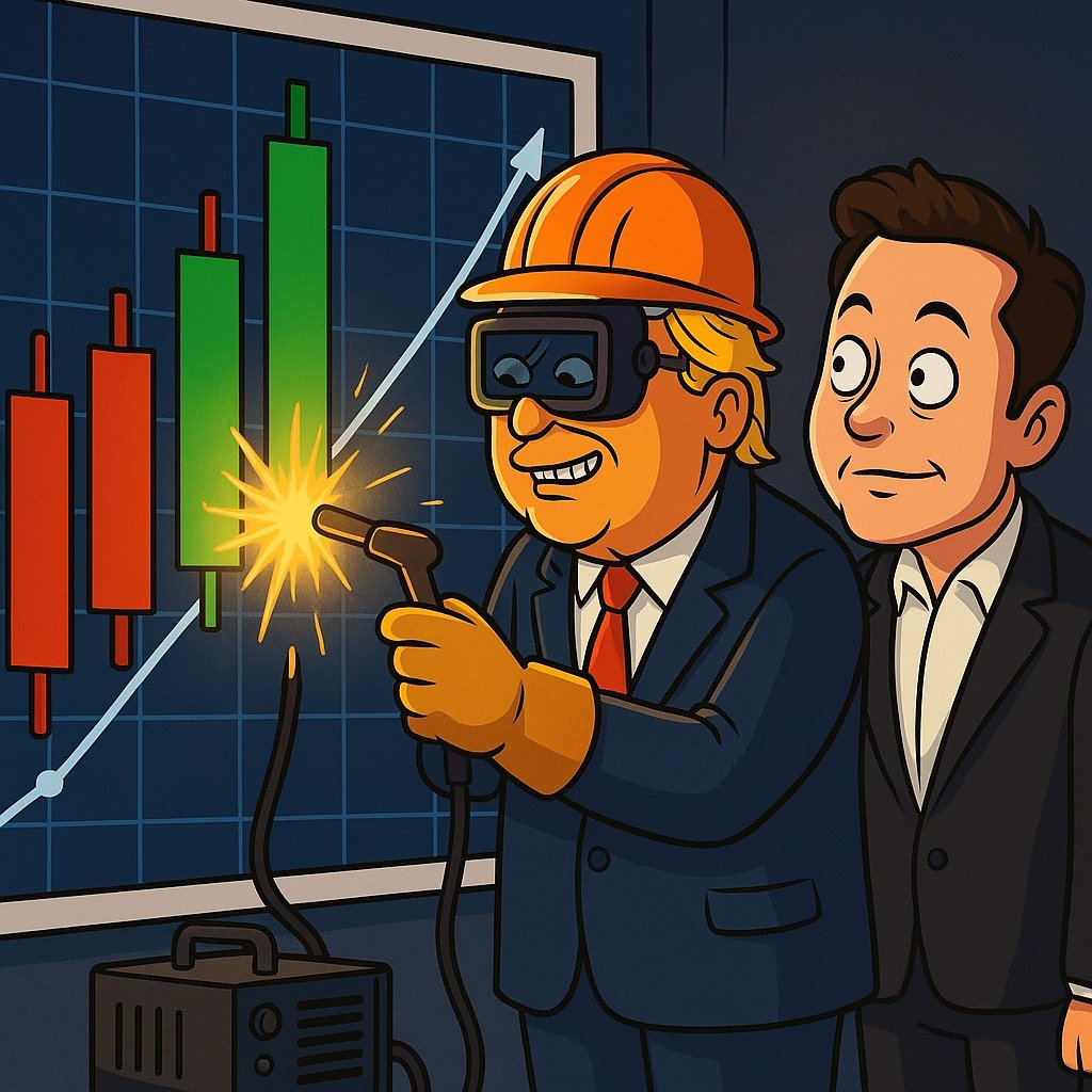 Trump welding the $PCP chart straight to the moon while Elon watches the bullish magic unfold. 📈🔥🚀